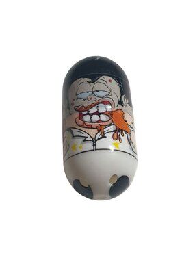 Mighty Beanz 36 Fried Bean 2010 Toy Collectible Moose Black White Capsule Printe